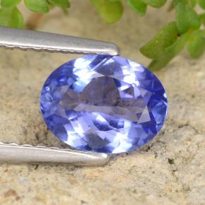 1,26 ctw natürlicher blauer Tansanit, Oval Schliff, SI
