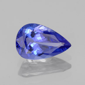 1,29 ctw natürlicher blauer Tansanit, Birnenform, VS