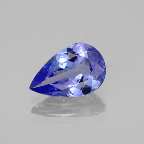 1,74 ctw natürlicher blauer Tansanit, Birnenform, VVS