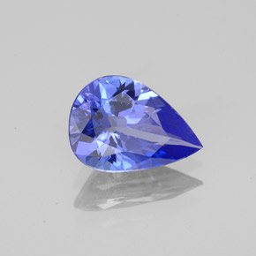 1,65 ctw natürlicher blauer Tansanit, Birnenform, VVS