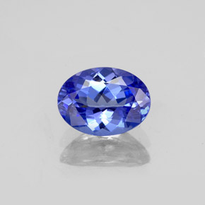 1,30 ctw natürlicher blauer Tansanit, Oval Schliff, VVS
