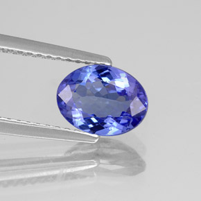1,26 ctw natürlicher blauer Tansanit, Oval Schliff, VS