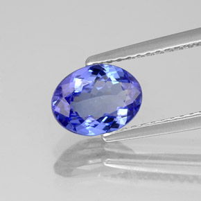 1,26 ctw natürlicher blauer Tansanit, Oval Schliff, VS