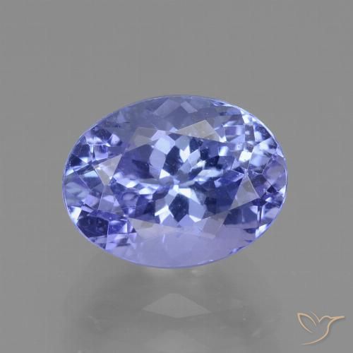 2.20ct Natürlicher Intensives Violettblau Tansanit, Oval, VVS-VS