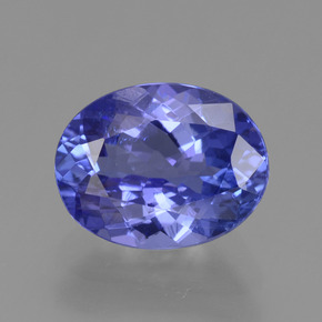 2,08 ctw natürlicher blauer Tansanit, Oval Schliff, VS