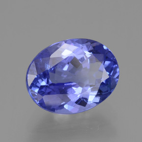 2,08 ctw natürlicher blauer Tansanit, Oval Schliff, VS