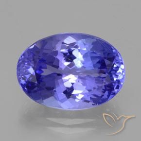 10.52ct Natürlicher Intensives Violettblau Tansanit, Oval, VVS