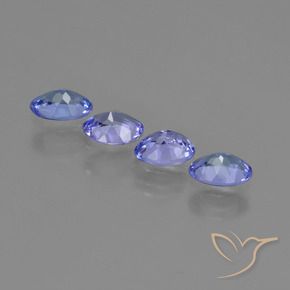 2.34 ct natürliche Intensives Violettblau Tansanit-Edelsteine, Oval, VVS-VS