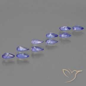 1.52 ct natürliche violett-blau Tansanit-Edelsteine, Birnenform, VS