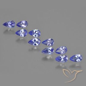 2.07 ct natürliche Intensives Violettblau Tansanit-Edelsteine, Birnenform, VS