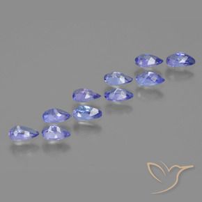 2.07 ct natürliche Intensives Violettblau Tansanit-Edelsteine, Birnenform, VS