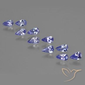 1.70 ct natürliche Intensives Violettblau Tansanit-Edelsteine, Birnenform, VS
