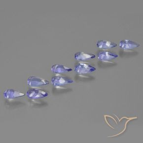 1.70 ct natürliche Intensives Violettblau Tansanit-Edelsteine, Birnenform, VS
