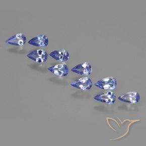 1.83 ct natürliche Intensives Violettblau Tansanit-Edelsteine, Birnenform, VS