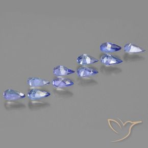 1.83 ct natürliche Intensives Violettblau Tansanit-Edelsteine, Birnenform, VS
