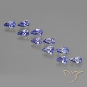 1.76 ct natürliche Intensives Violettblau Tansanit-Edelsteine, Birnenform, VS