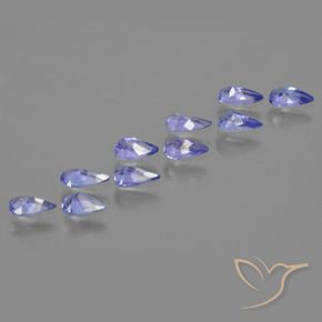1.76 ct natürliche Intensives Violettblau Tansanit-Edelsteine, Birnenform, VS