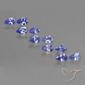2.37 ct natürliche Intensives Violettblau Tansanit-Edelsteine, Birnenform, VS