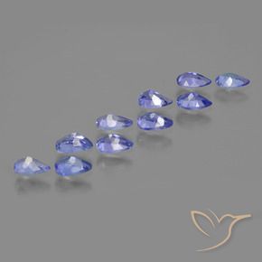 2.37 ct natürliche Intensives Violettblau Tansanit-Edelsteine, Birnenform, VS