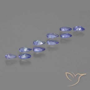 1.76 ct natürliche Intensives Violettblau Tansanit-Edelsteine, Birnenform, VS