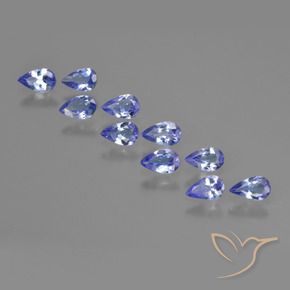 1.98 ct natürliche Intensives Violettblau Tansanit-Edelsteine, Birnenform, VS