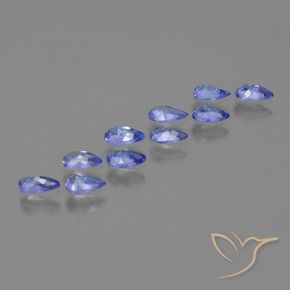 1.98 ct natürliche Intensives Violettblau Tansanit-Edelsteine, Birnenform, VS
