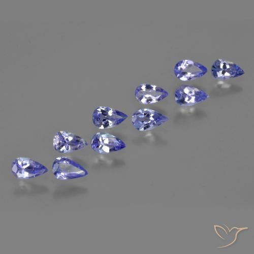 2,09 ct natürliche blauer Tansanit-Edelsteine, Birnenform, VS
