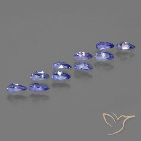 2,09 ct natürliche blauer Tansanit-Edelsteine, Birnenform, VS
