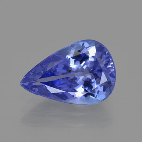 3,07 ctw natürlicher blauer Tansanit, Birnenform, VVS
