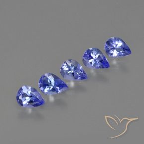 1.27 ct natürliche Intensives Violettblau Tansanit-Edelsteine, Birnenform, VS