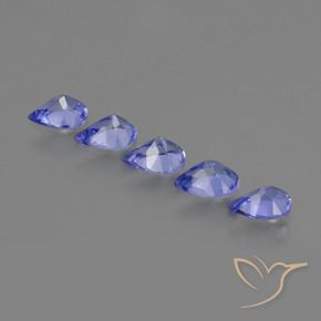 1.27 ct natürliche Intensives Violettblau Tansanit-Edelsteine, Birnenform, VS