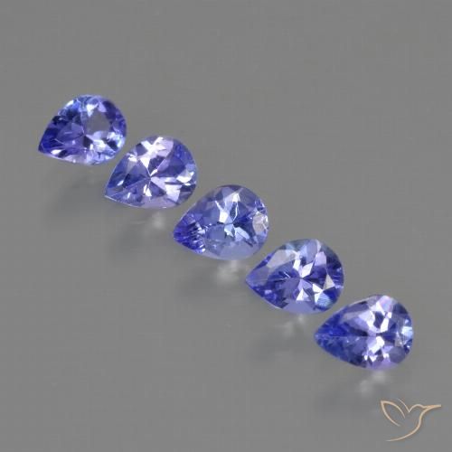 1,53 ct natürliche blauer Tansanit-Edelsteine, Birnenform, VS