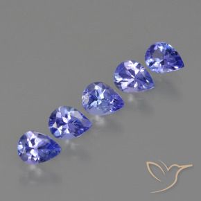 1,53 ct natürliche blauer Tansanit-Edelsteine, Birnenform, VS