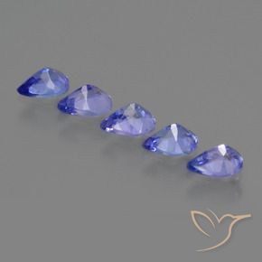 1,53 ct natürliche blauer Tansanit-Edelsteine, Birnenform, VS