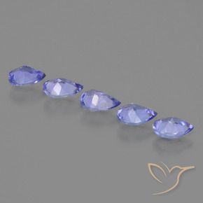 1.33 ct natürliche Intensives Violettblau Tansanit-Edelsteine, Birnenform, VS