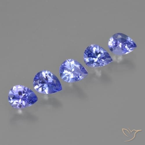1.80 ct natürliche Intensives Violettblau Tansanit-Edelsteine, Birnenform, VS