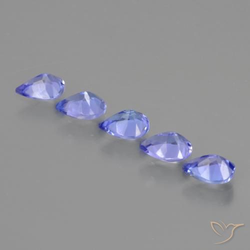 1.39 ct natürliche Intensives Violettblau Tansanit-Edelsteine, Birnenform, VS