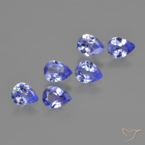 1.35 ct natürliche Intensives Violettblau Tansanit-Edelsteine, Birnenform, VS