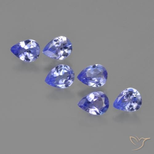 1.35 ct natürliche Intensives Violettblau Tansanit-Edelsteine, Birnenform, VS