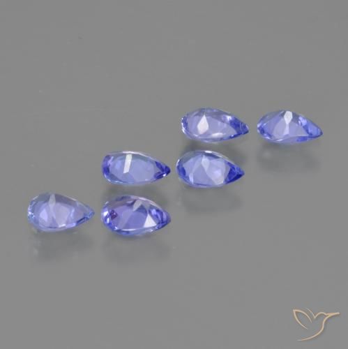1.35 ct natürliche Intensives Violettblau Tansanit-Edelsteine, Birnenform, VS