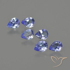 1.47 ct natürliche Intensives Violettblau Tansanit-Edelsteine, Birnenform, VS