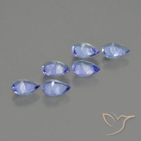 1.47 ct natürliche Intensives Violettblau Tansanit-Edelsteine, Birnenform, VS