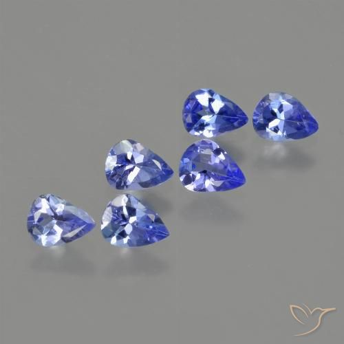 1,54 ct natürliche Mittleres Marineblau Tansanit-Edelsteine, Birnenform, VS