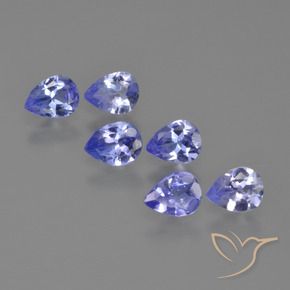 1.48 ct natürliche Intensives Violettblau Tansanit-Edelsteine, Birnenform, VS