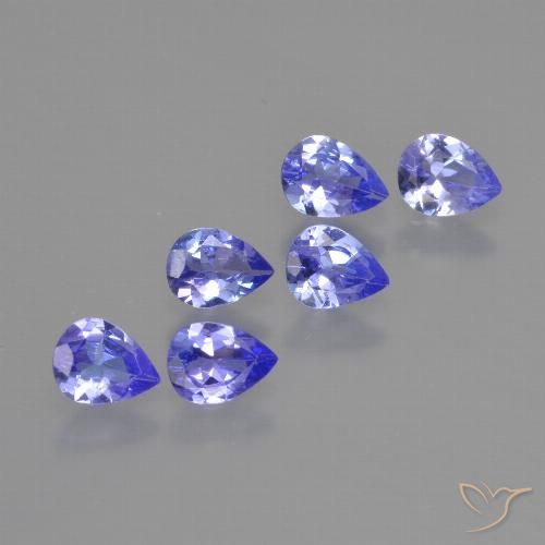 1,62 ct natürliche blauer Tansanit-Edelsteine, Birnenform, VS