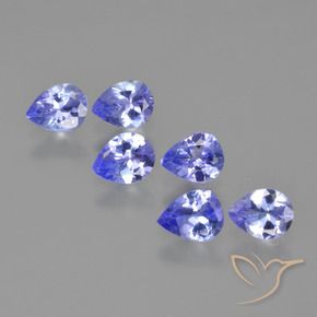 1.71 ct natürliche Intensives Violettblau Tansanit-Edelsteine, Birnenform, VS
