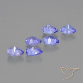 1.71 ct natürliche Intensives Violettblau Tansanit-Edelsteine, Birnenform, VS