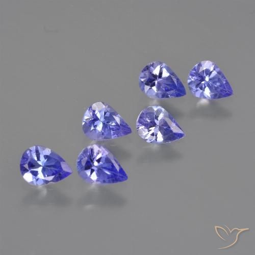 1.65ctw Natürlicher Intensives Violettblau Tansanit, Birnenform, VS