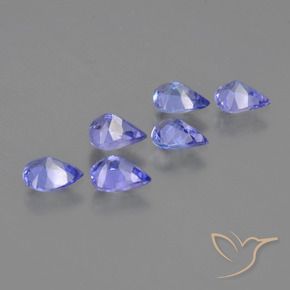 1.65 ct natürliche Intensives Violettblau Tansanit-Edelsteine, Birnenform, VS