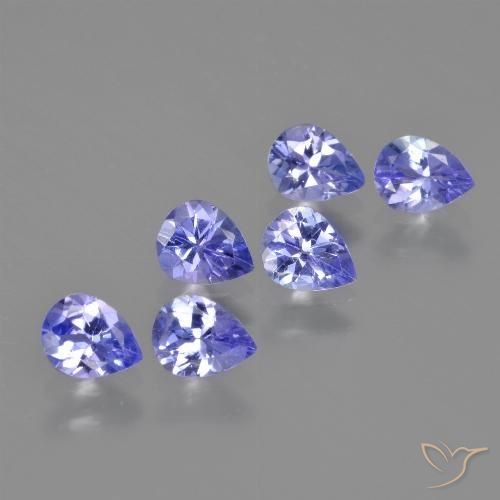 2.03 ct natürliche Intensives Violettblau Tansanit-Edelsteine, Birnenform, VS